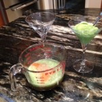 Ready to pour into the martini glass